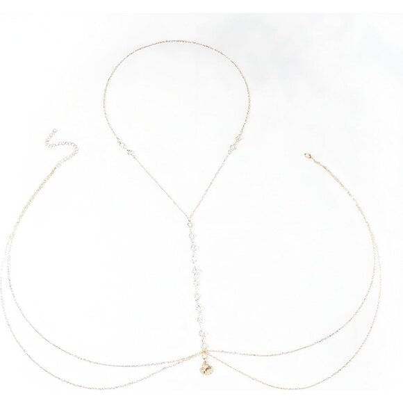 🆕Women Gold Body Chain Jewelry Crystal Waist Chain Boho Sexy Bikini Jewelry - Picture 7 of 7